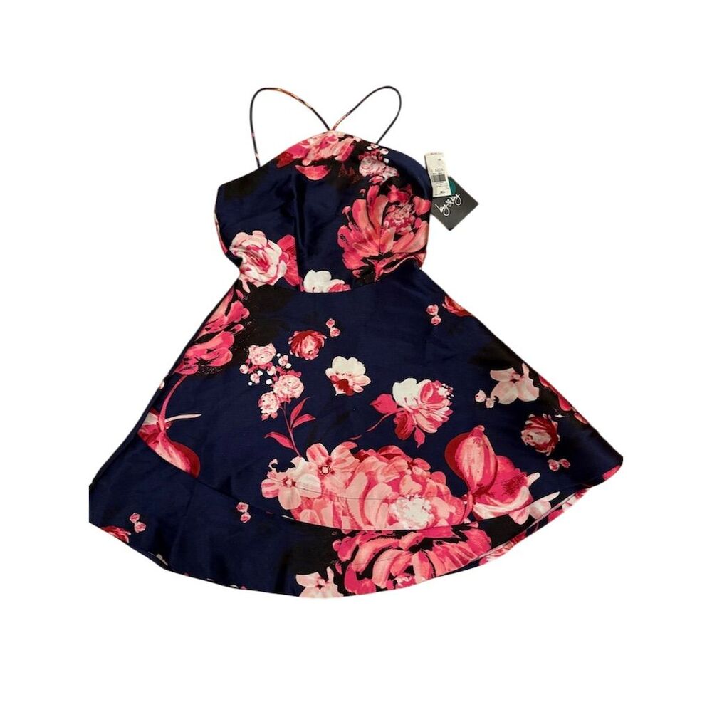 By & By Women's Floral Halter Fit & Flare Dress Size 1 Multicolor